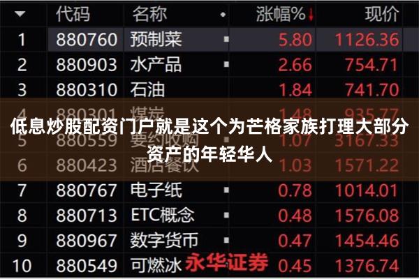低息炒股配资门户就是这个为芒格家族打理大部分资产的年轻华人