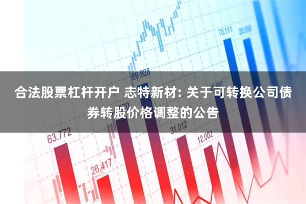 合法股票杠杆开户 志特新材: 关于可转换公司债券转股价格调整的公告
