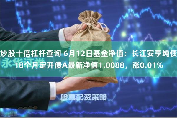 炒股十倍杠杆查询 6月12日基金净值：长江安享纯债18个月定开债A最新净值1.0088，涨0.01%
