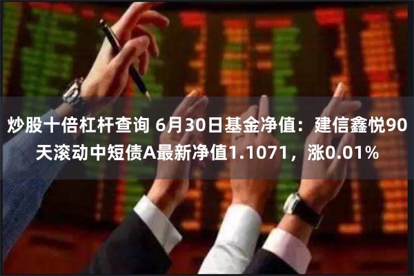 炒股十倍杠杆查询 6月30日基金净值：建信鑫悦90天滚动中短债A最新净值1.1071，涨0.01%