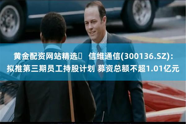 黄金配资网站精选	 信维通信(300136.SZ)：拟推第三期员工持股计划 募资总额不超1.01亿元