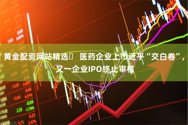 黄金配资网站精选	 医药企业上市近乎“交白卷”, 又一企业IPO终止审核