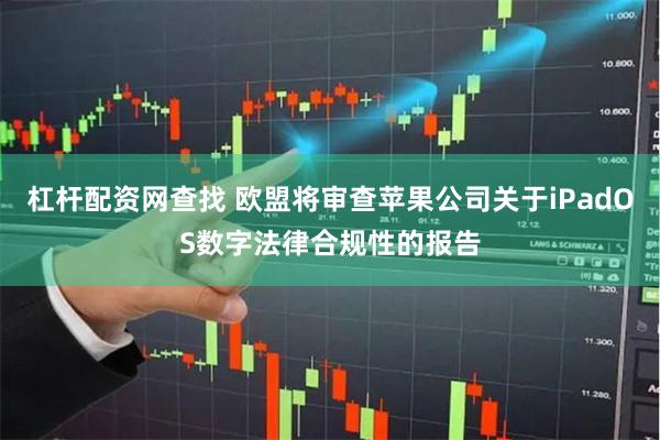 杠杆配资网查找 欧盟将审查苹果公司关于iPadOS数字法律合规性的报告