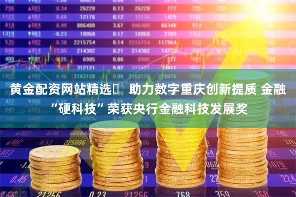 黄金配资网站精选	 助力数字重庆创新提质 金融“硬科技”荣获央行金融科技发展奖