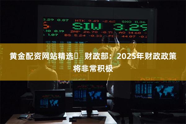 黄金配资网站精选	 财政部：2025年财政政策将非常积极