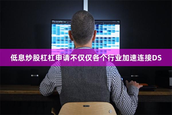 低息炒股杠杠申请不仅仅各个行业加速连接DS